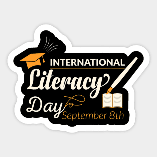 8th September Celebrate International Literacy Day Sticker